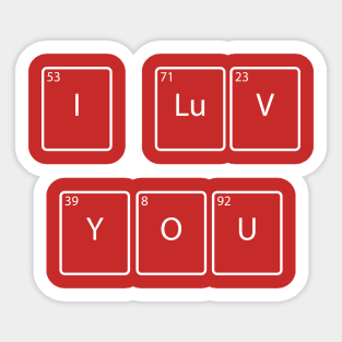 I love You Sticker